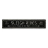 Sleigh Rides Rustic Wood Sign