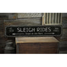 Sleigh Rides Rustic Wood Sign