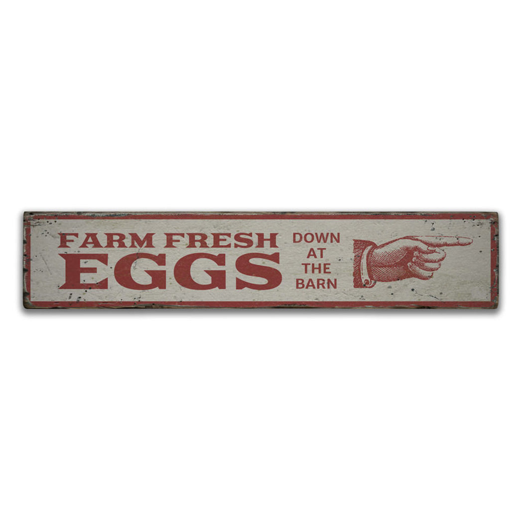 Eggs Rustic Wood Sign