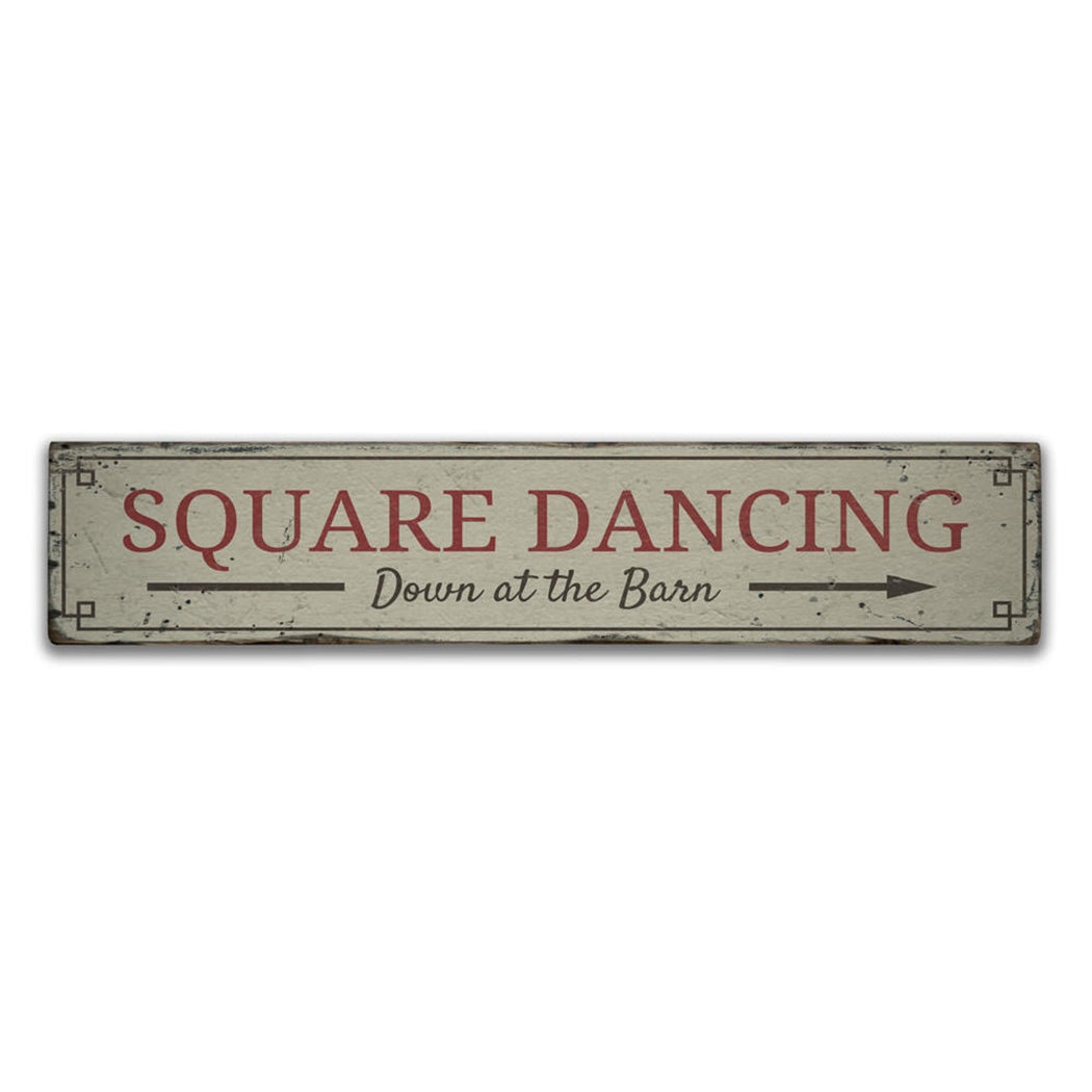 Square Dancing Rustic Wood Sign