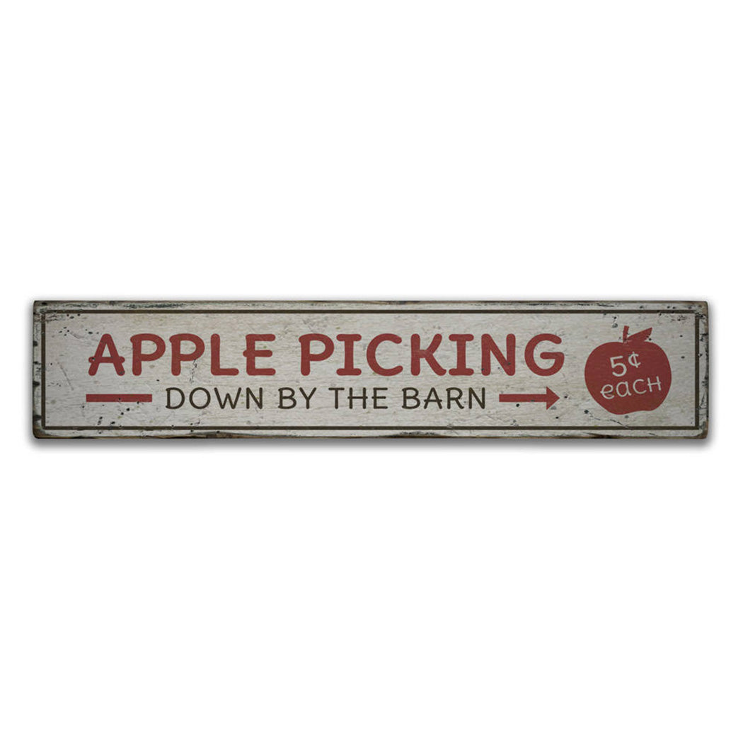 Apple Rustic Wood Sign