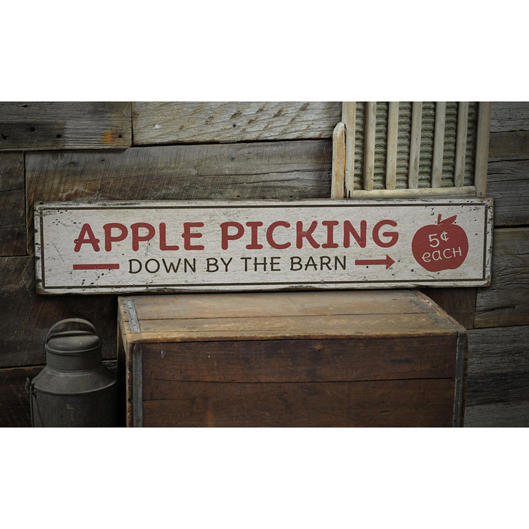 Apple Rustic Wood Sign