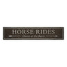 Horse Rides Rustic Wood Sign