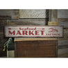 Seafood Market Rustic Wood Sign