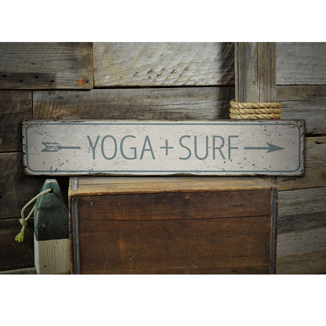 Yoga Rustic Wood Sign