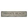 Private Beach Entrance Rustic Wood Sign