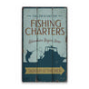 Fishing Charter Arrow Rustic Wood Sign