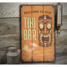 Welcome Tiki Bar Rustic Wood Sign