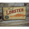 Fresh Lobster Meal Rustic Wood Sign