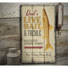 Bait and Tackle Rustic Wood Sign