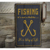 Fishing Hobby Rustic Wood Sign