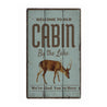 Lake Cabin Welcome Rustic Wood Sign