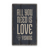 Fishing Lover Rustic Wood Sign