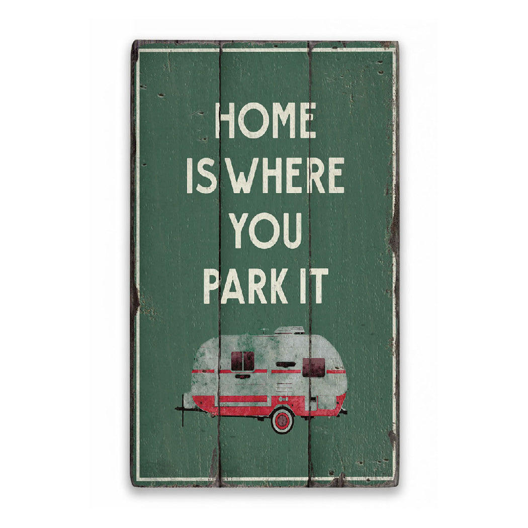 Camper Rustic Wood Sign