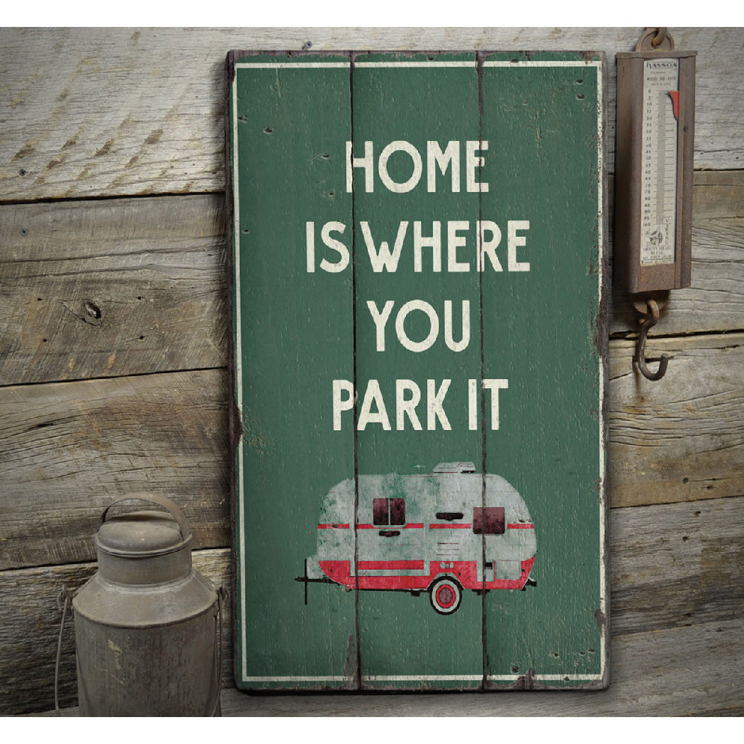 Camper Rustic Wood Sign