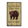 Bear Lover Rustic Wood Sign