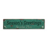 Season's Greetings Rustic Wood Sign