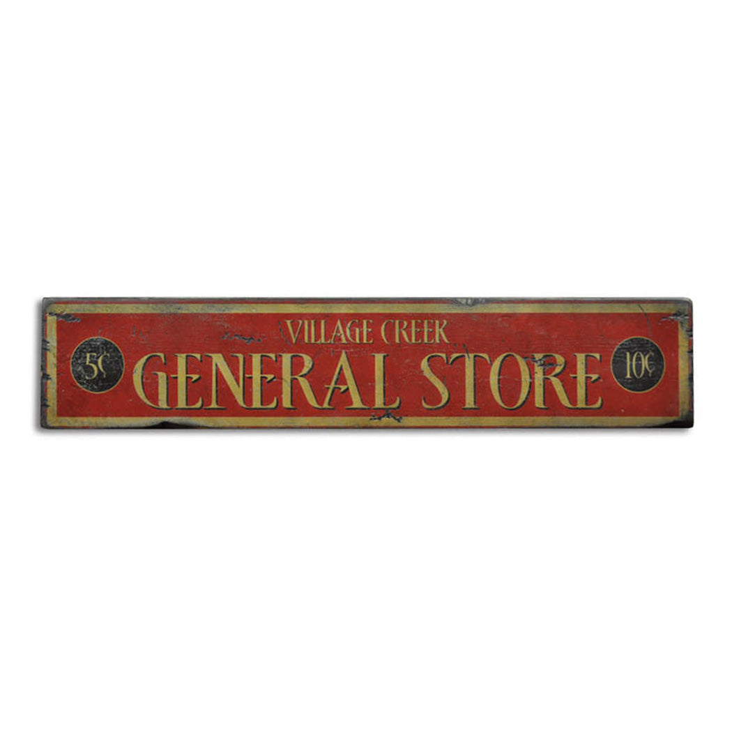 General Store Rustic Wood Sign