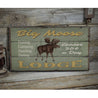 Moose Lodge Rustic Wood Sign