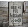 Mountain View Rustic Wood Sign