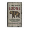 Lazy Bear Lodge Rustic Wood Sign