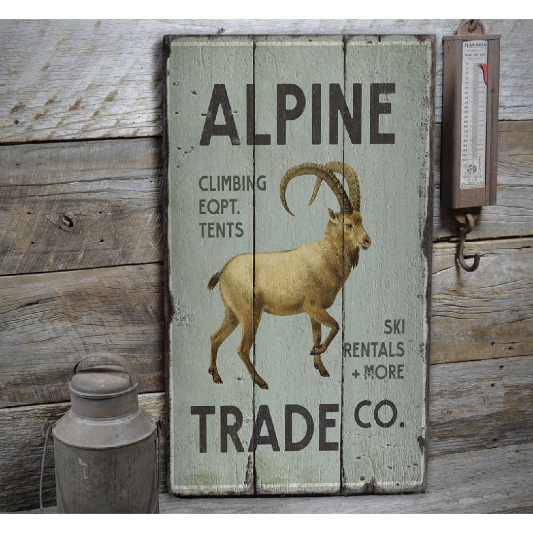 Alpine Trade Company Rustic Wood Sign