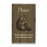 Raccoon Rustic Wood Sign