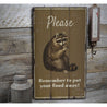 Raccoon Rustic Wood Sign