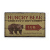 Hungry Bear Rustic Wood Sign