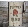 Flower Market Rustic Wood Sign