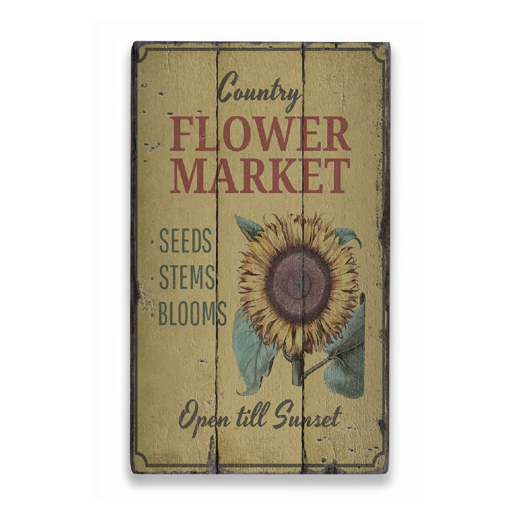 Sunflower Rustic Wood Sign