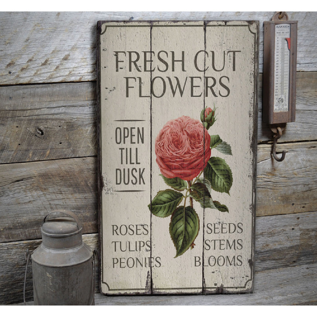 Rose Rustic Wood Sign