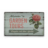 Garden Tours Arrow Rustic Wood Sign