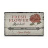 Fresh Flower Market Rustic Wood Sign