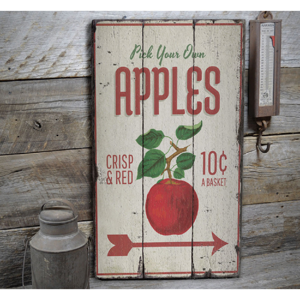 Apple Orchard Rustic Wood Sign