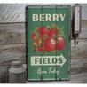 Berry Fields Rustic Wood Sign