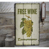 Free Wine Rustic Wood Sign