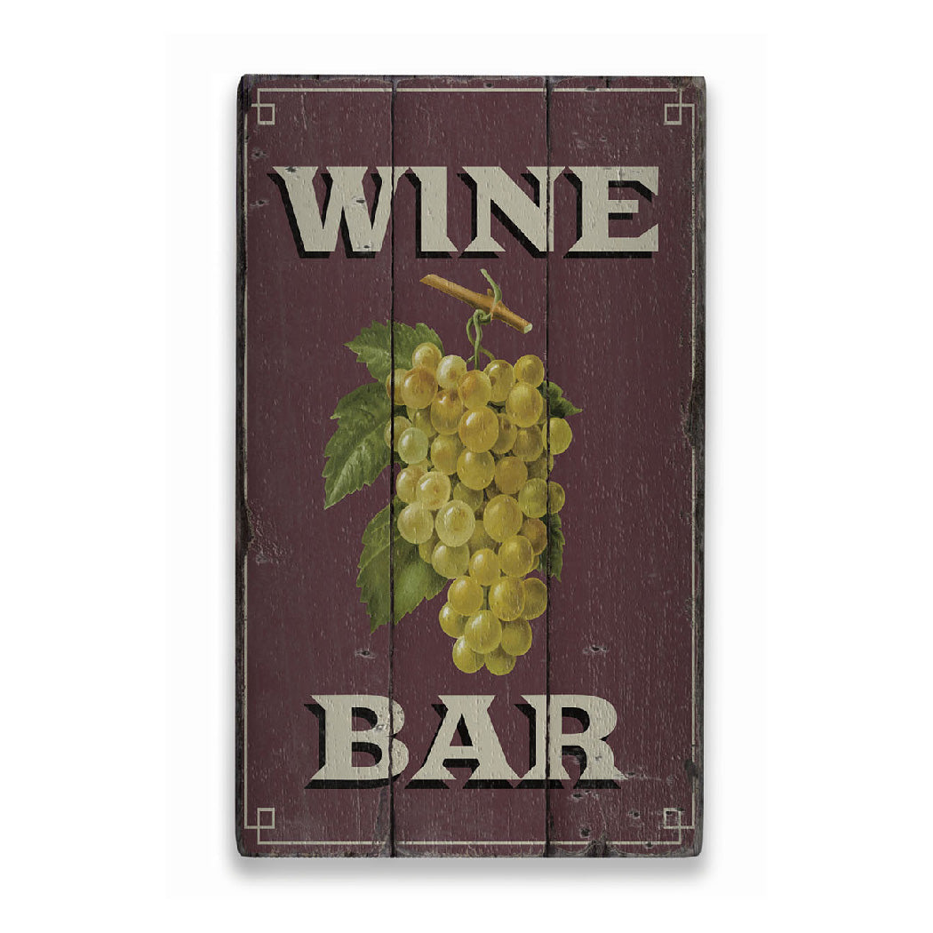 Wine Bar Rustic Wood Sign