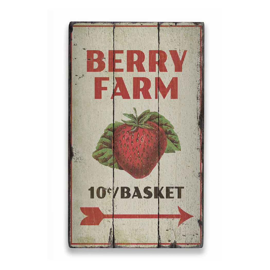 Berry Farm Rustic Wood Sign