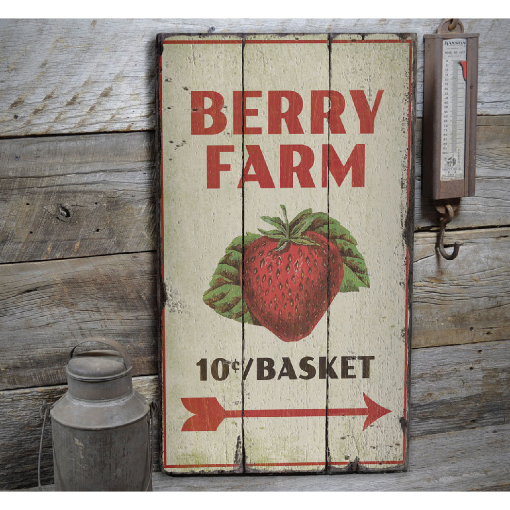 Berry Farm Rustic Wood Sign