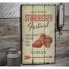 Strawberry Festival Rustic Wood Sign