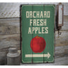 Orchard Fresh Apples Rustic Wood Sign