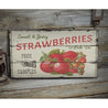 Strawberries Rustic Wood Sign