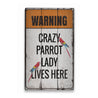 Parrot Rustic Wood Sign