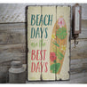 Colorful Surfboard Rustic Wood Sign