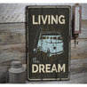 Living the Dream Rustic Wood Sign