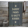 Sandy Paws Rustic Wood Sign