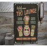 Tiki Lounge Rustic Wood Sign