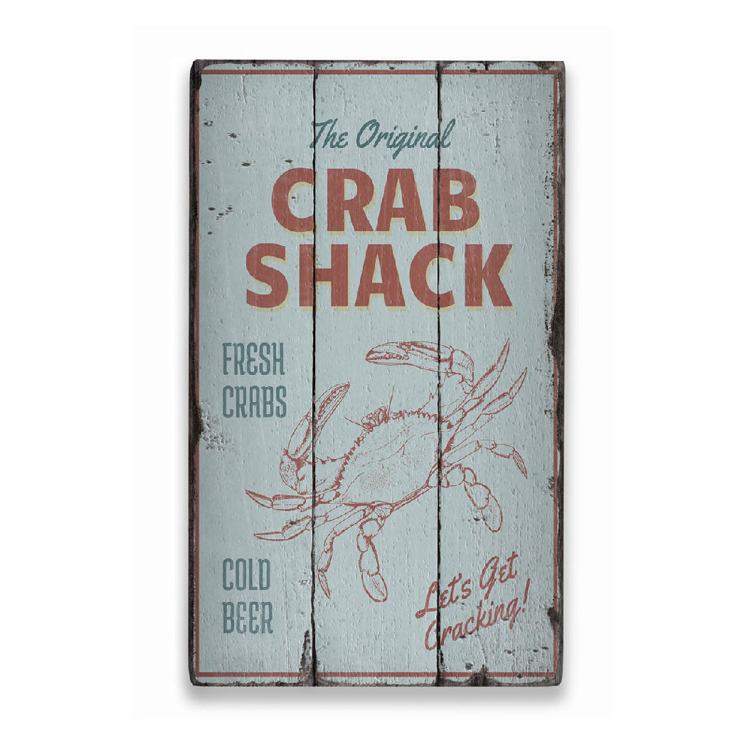 Original Crab Shack Rustic Wood Sign