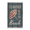 Beach Umbrella Rustic Wood Sign